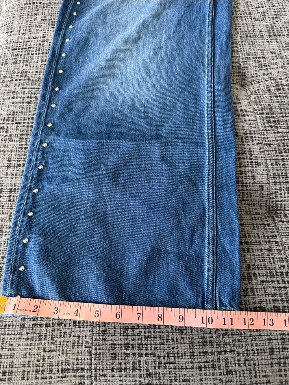 OLD NAVY | High-Rise Baggy Wide Leg Jeans with Side Studs - Picture 9 of 10